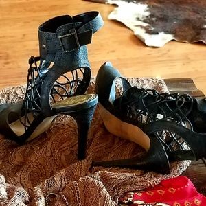Vince Camuto Stilettos, Black Cage Fossel in Box